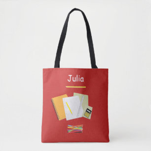 Tote Bag Papeterie et horloge