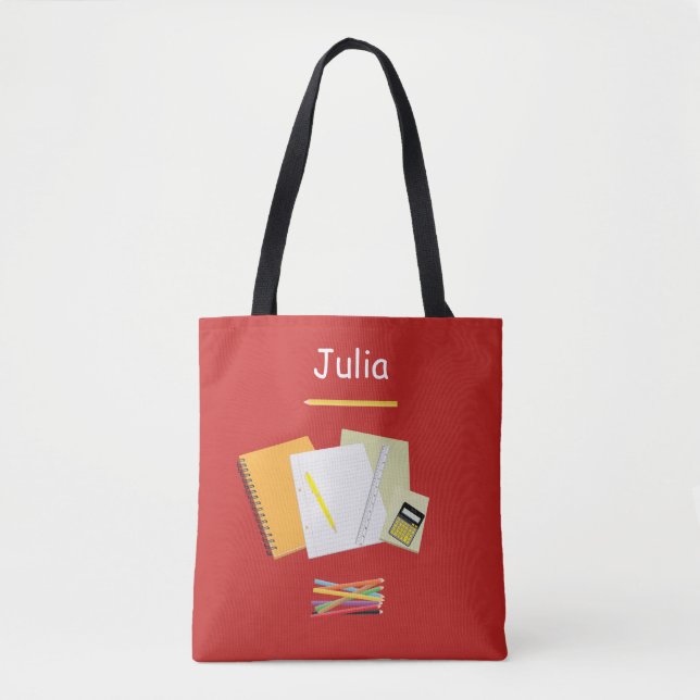 Tote Bag Papeterie et horloge (Devant)