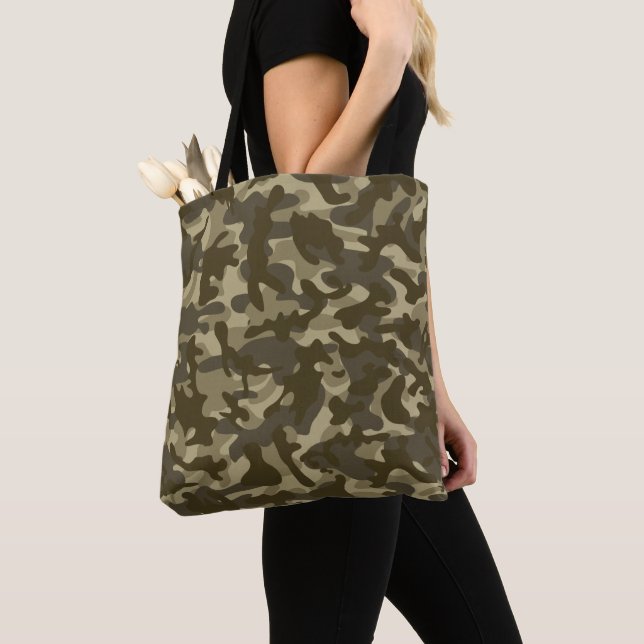 Tote Bag Papier de soie camouflage central (De près)
