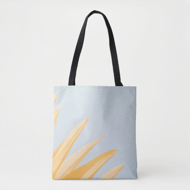 TOTE BAG PAPIER GRAPHIQUE À FLEURS BLANCHES (Devant)