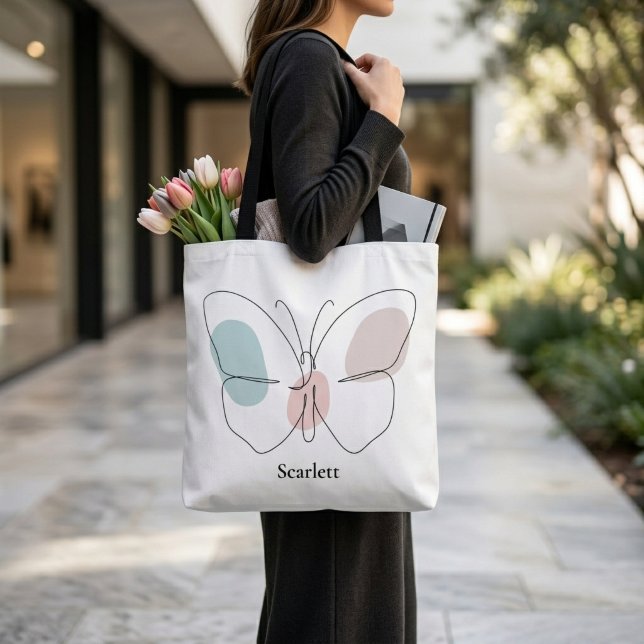 Tote Bag Papillon à nom personnalisé (Créateur téléchargé)