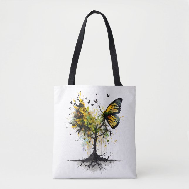 Tote Bag Papillon Animal Art Créatif (Devant)