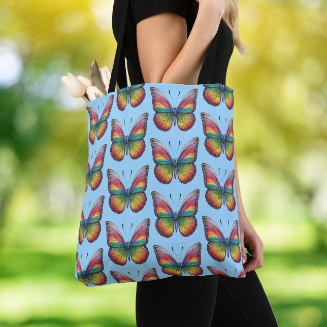 Tote Bag Papillon arc-en-ciel (Créateur téléchargé)