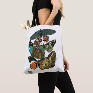 Tote Bag Papillon Art Nouveau - Vintage E.A. Séguy Pochoir