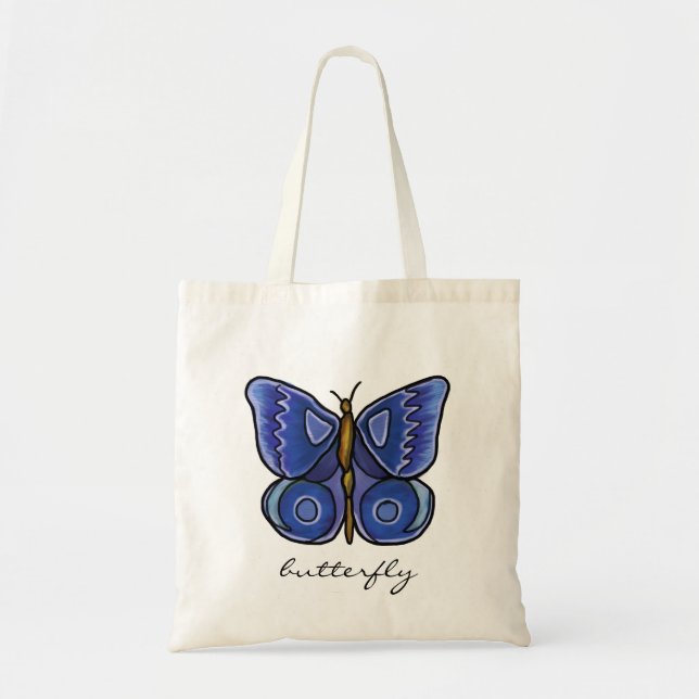 Tote Bag Papillon bleu (Devant)