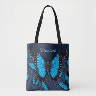 Tote Bag Papillon bleu de Morpho personnalisé
