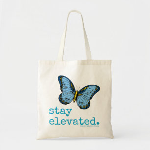 Tote Bag Papillon bleu élevé "par séjour" Fourre-tout