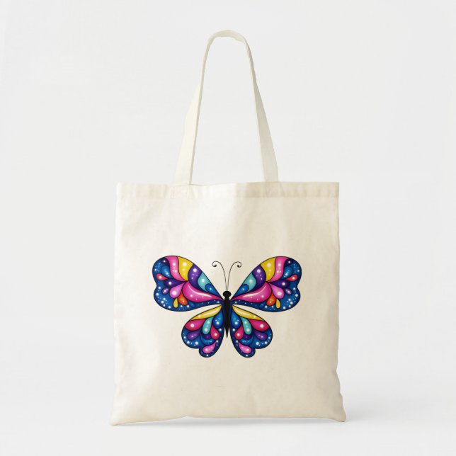 Tote Bag Papillon coloré vibrant (Devant)