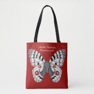 Tote Bag Papillon d'Apollo dorsal et ventral