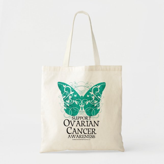 Tote Bag Papillon de Cancer ovarien (Devant)