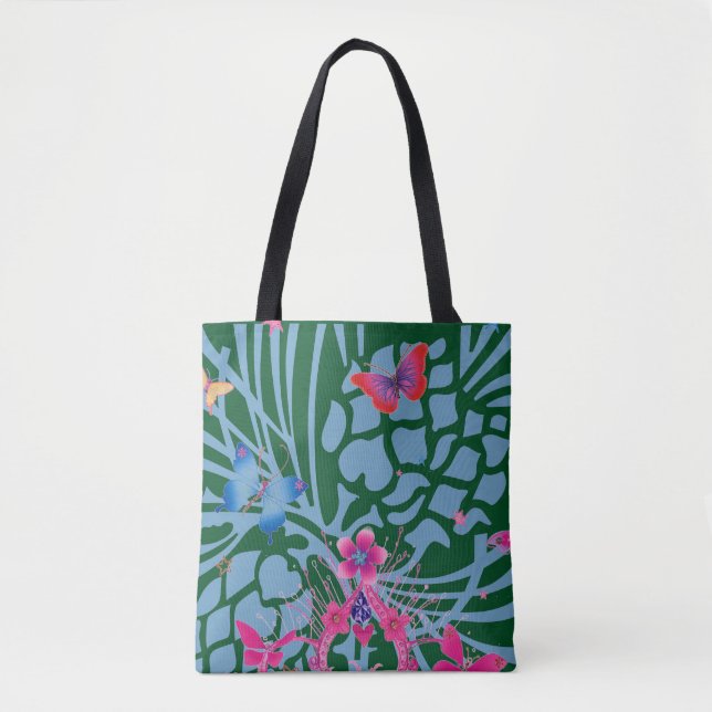 Tote Bag Papillon de coucher de soleil Kaléidoscope Ensembl (Devant)