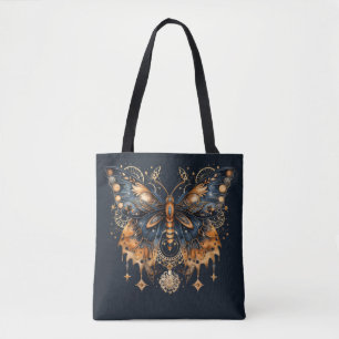 Tote Bag Papillon de Crépuscule Doré - Art Gothique Céleste
