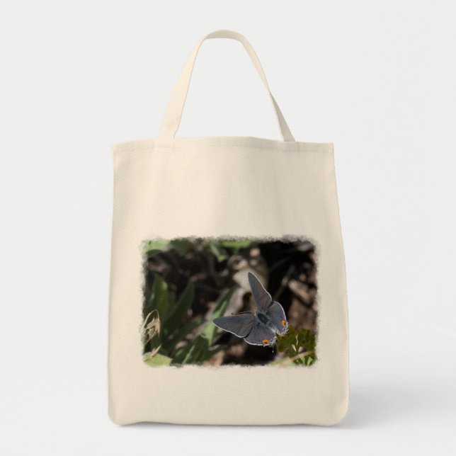Tote Bag Papillon de Hairstreak gris (Devant)