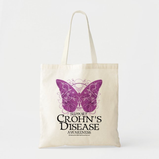 Tote Bag Papillon de maladie de Crohn (Devant)