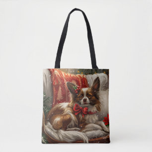 Tote Bag Papillon de Noël Festif