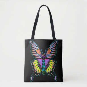 Tote Bag Papillon de paix psychédélique