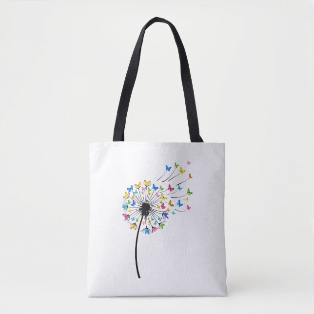 Tote Bag Papillon de pissenlit en vol (Devant)