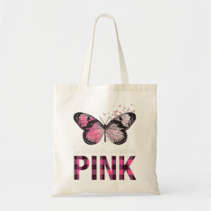 Tote Bag Papillon de sensibilisation au cancer du sein - En