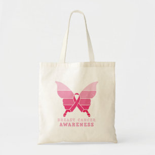 Tote Bag Papillon de sensibilisation au cancer du sein - Ru