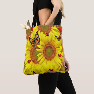 Tote Bag Papillon de tournesol Fourre-tout