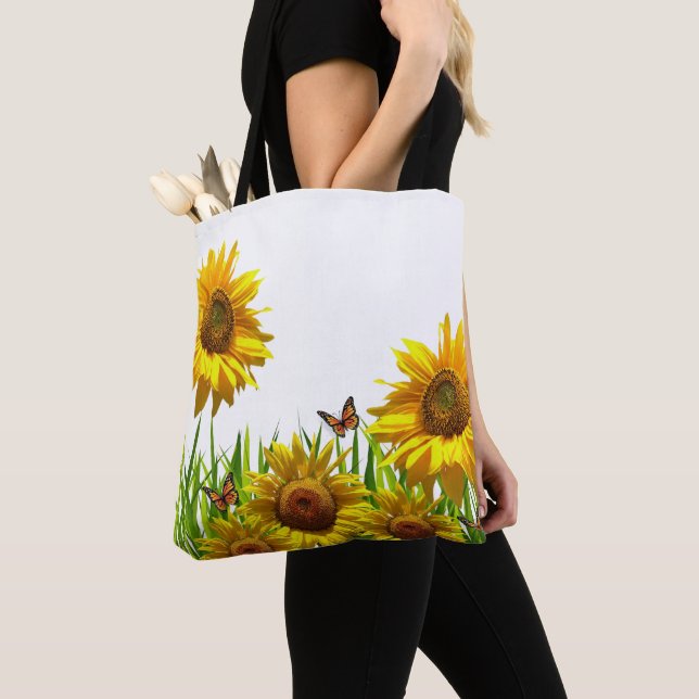 Tote Bag Papillon de tournesol Fourre-tout (De près)