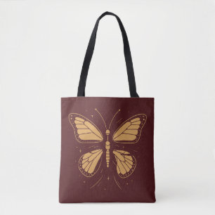 Tote Bag Papillon déconstruit - Or minimal en Bourgogne
