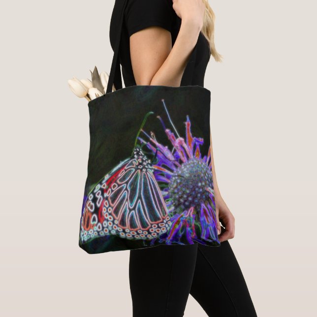 Tote Bag Papillon Électrique Art Abstrait de la Nature  (De près)