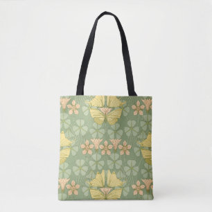 Tote Bag Papillon et fleur de Nouveau d'art