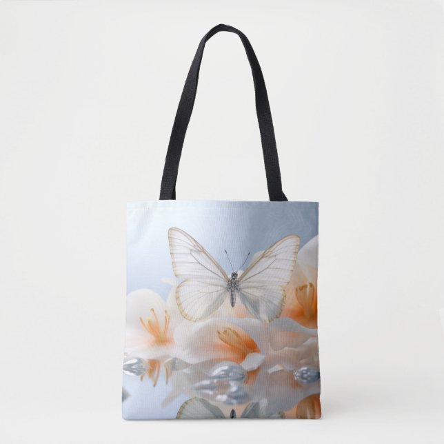 Tote Bag Papillon Fleur Nature Serene Tranquille (Devant)