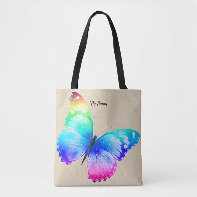 Tote Bag Papillon Housse de marché Fourre-tout Personnalise (Devant)
