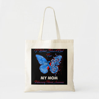 Tote Bag Papillon Je Porte Bleu & Rouge Pour Ma Maman Pulmo