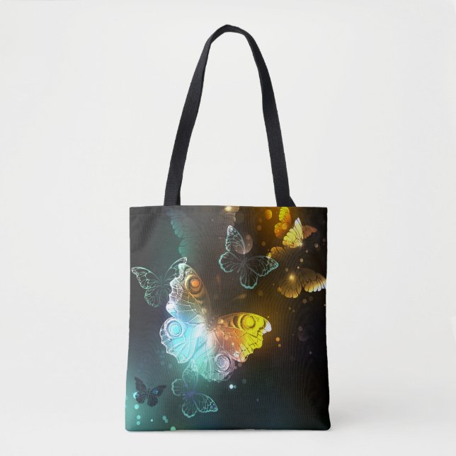 Tote Bag Papillon lumineux et papillons de nuit (Devant)
