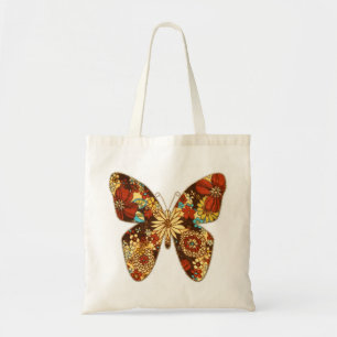 Tote Bag Papillon lumineux floral 2 de tissu