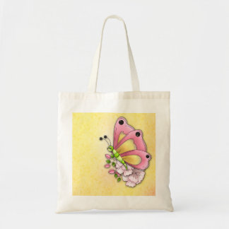 Tote Bag Papillon mignon et fleurs