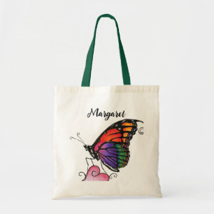 Tote Bag Papillon Monarque Arc-en-Ciel Original Fantastique