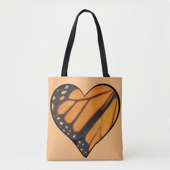 Tote Bag Papillon monarque Heart Wings (Devant)