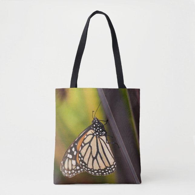 Tote Bag Papillon Monarque sur Agave (Devant)