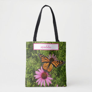 Tote Bag Papillon Monarque sur Echinacea Cone Flower Photo