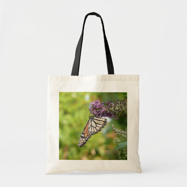 Tote Bag Papillon Monarque sur papillon pourpre Bush (Devant)