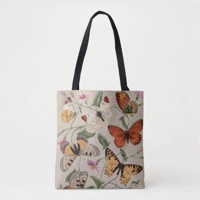 Tote Bag Papillon Moth Nature Collection Dessin (Devant)