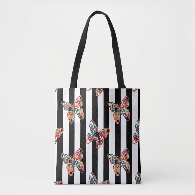 Tote Bag Papillon multicolore (Devant)