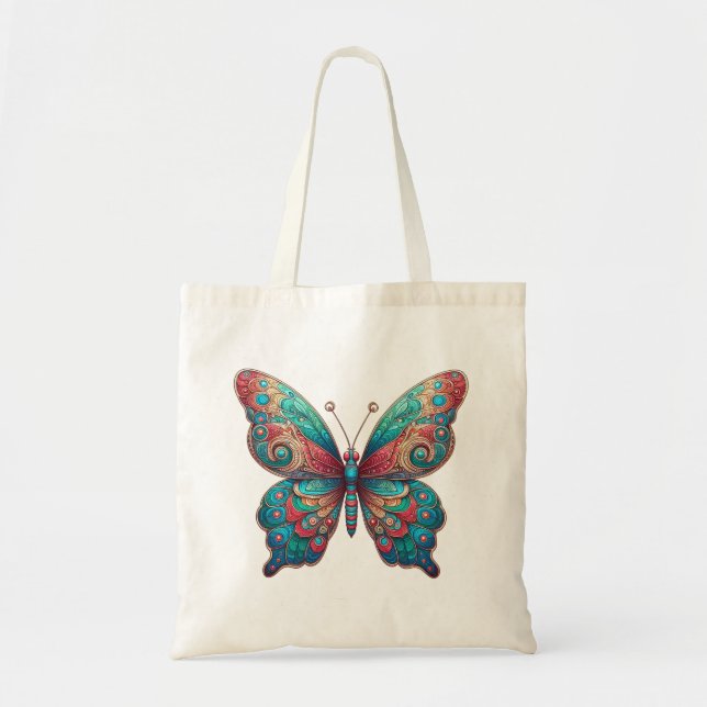 Tote Bag Papillon multicolore (Devant)