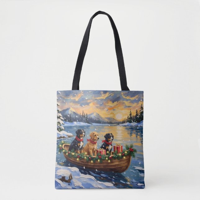 Tote Bag Papillon Noël Bateau Fêtes (Devant)