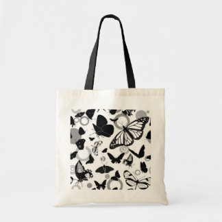 Tote Bag Papillon noir et blanc