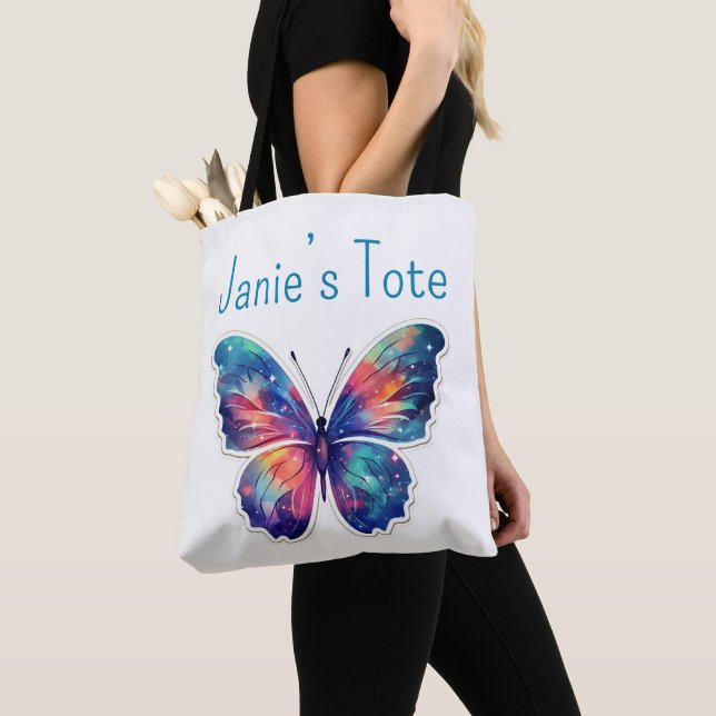 Tote Bag Papillon personnalisé fourre-tout (De près)