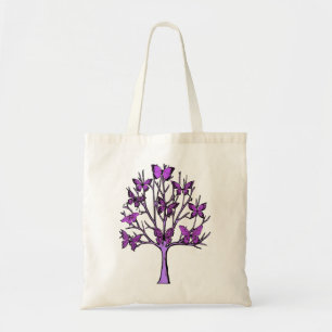 Tote Bag Papillon pourpre Arbre des papillons de vie