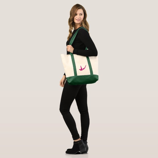 Tote Bag Papillon rose scintillant (Devant (modèle))
