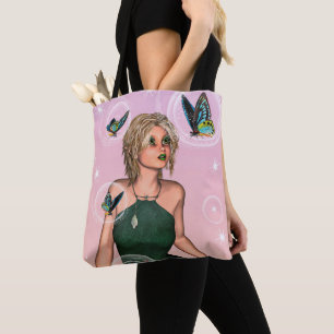 Tote Bag Papillon scintillant Fée Fantaisie Art