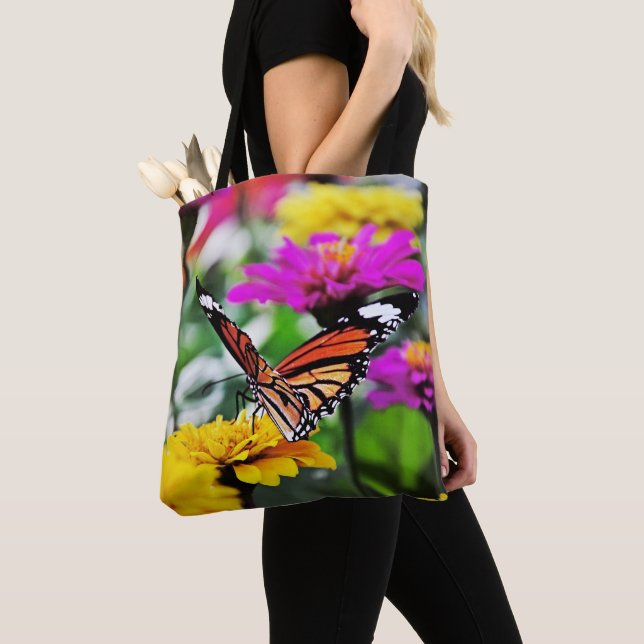 Tote Bag Papillon sur Fleurs (De près)