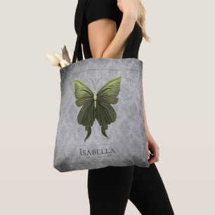 Tote Bag Papillon vert bijoux